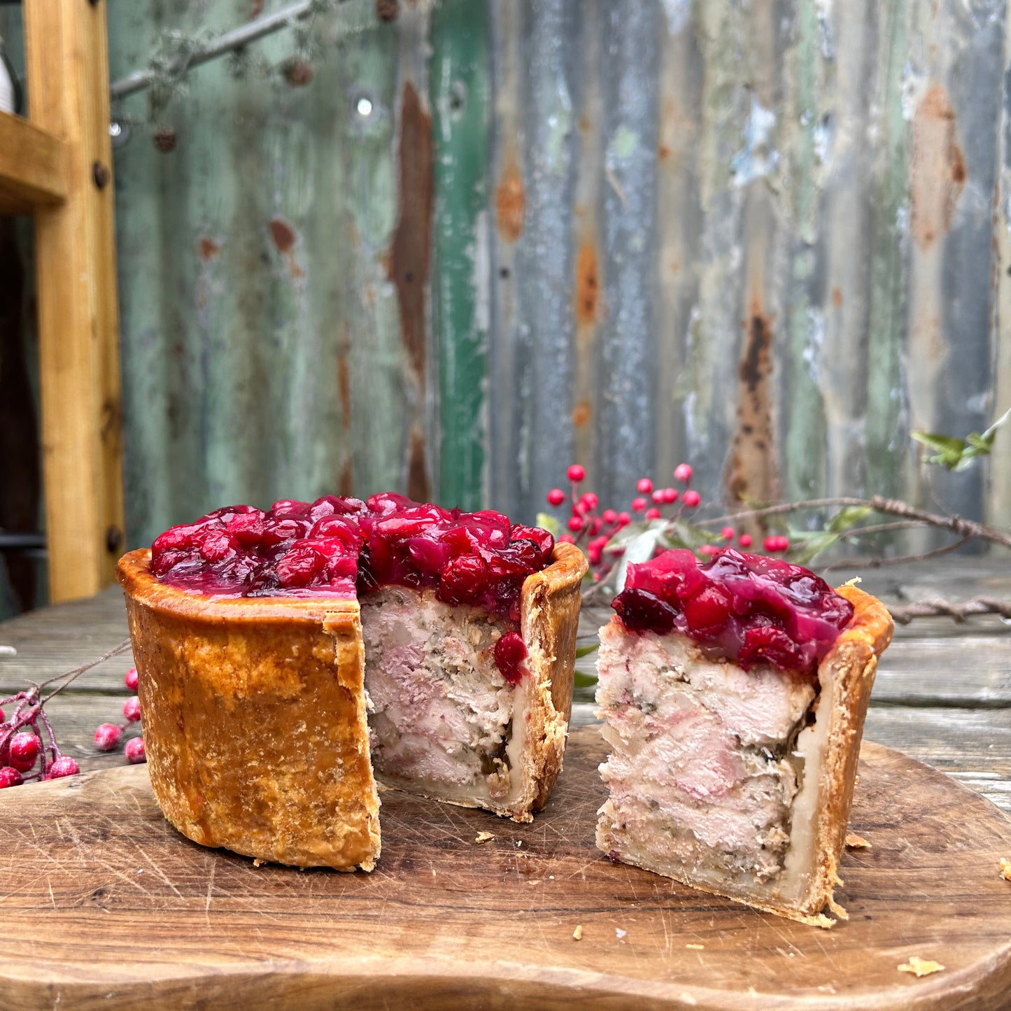 Turkey, Stuffing & Cranberry Pie