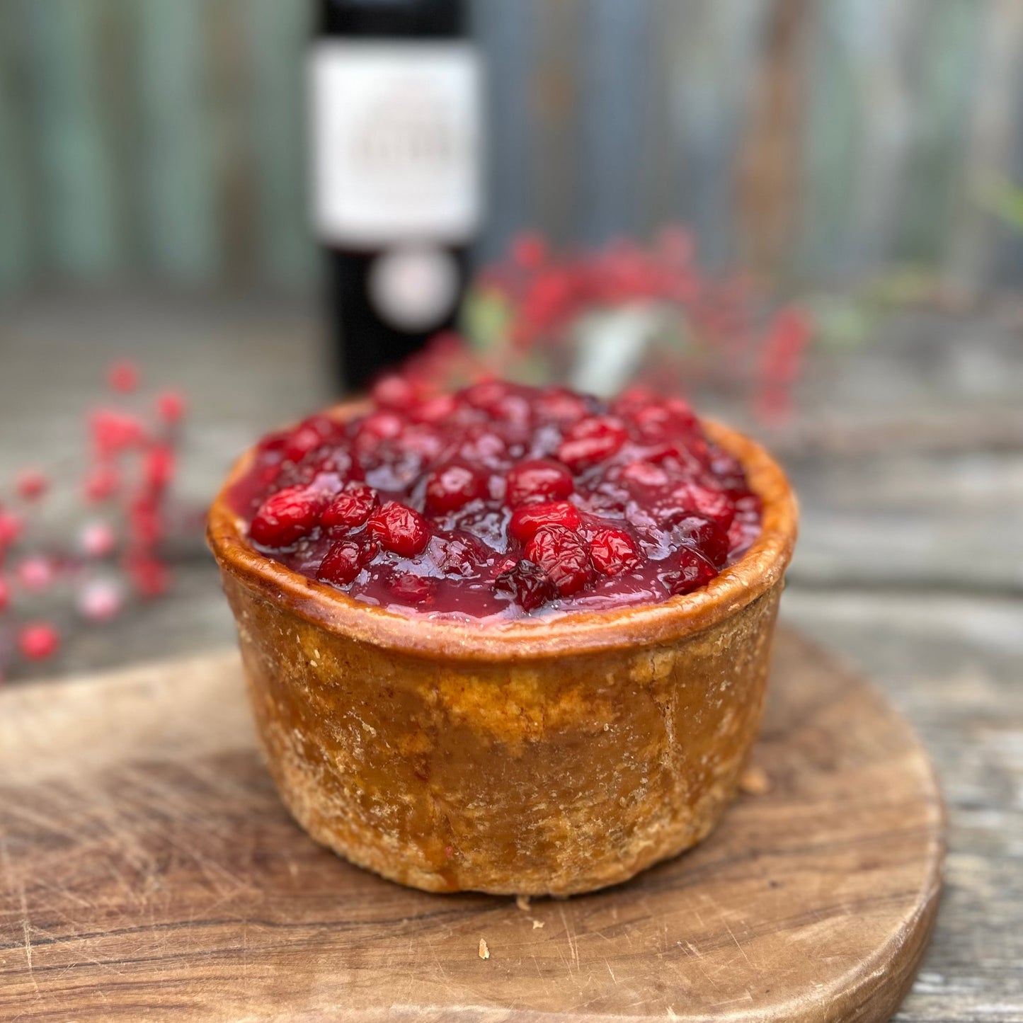 Turkey, Stuffing & Cranberry Pie